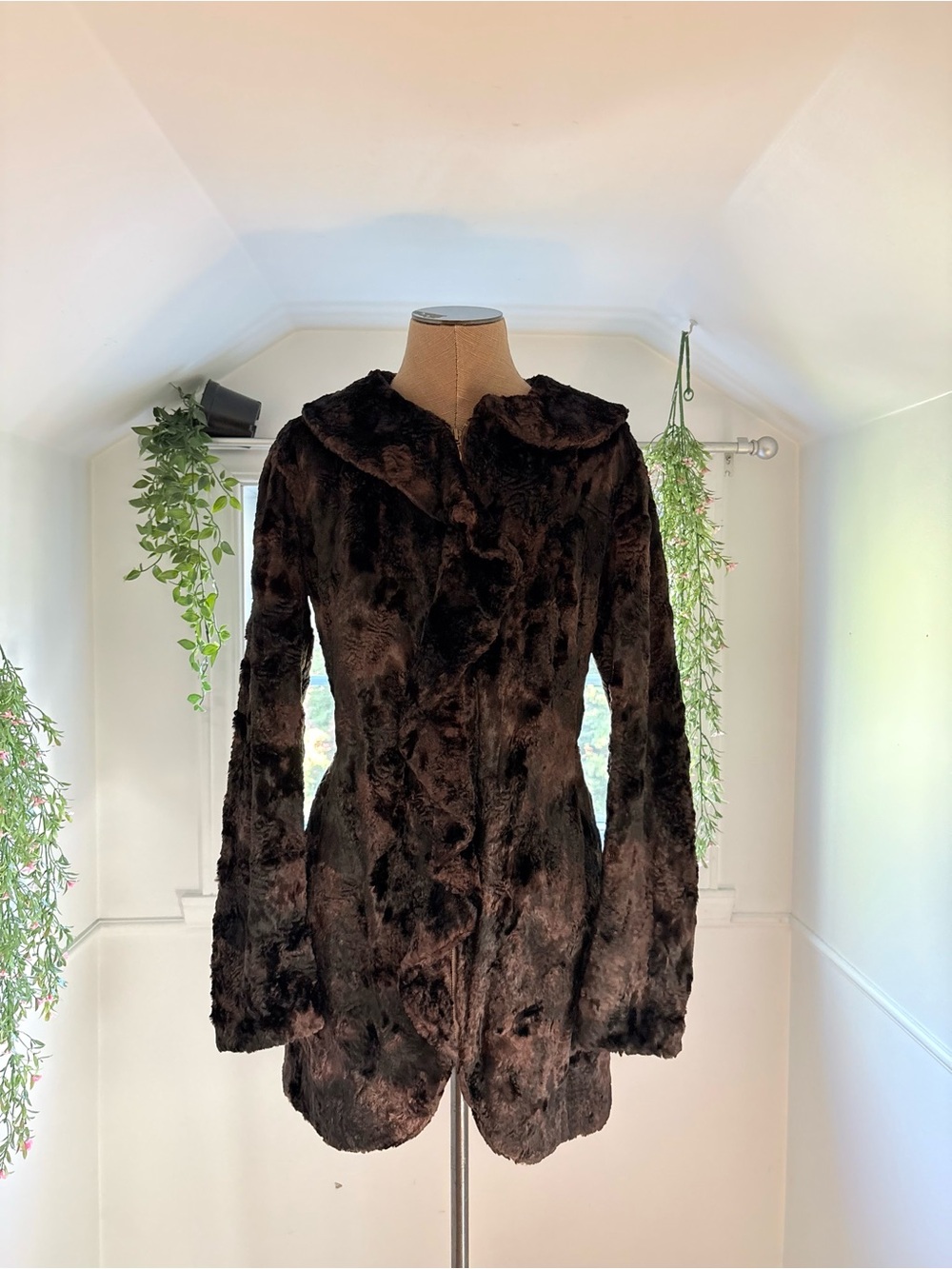 Simon Chang Dark Brown Faux Fur Jacket